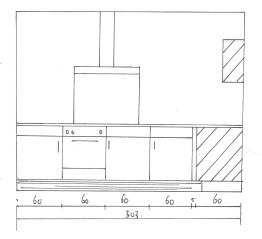 Lange zijde, geen bovenkastjes